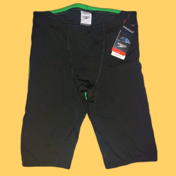 NWT Speedo Men's Edge Splice Jammer Green Waist 32 87052257962 Competitive Swim - Picture 1 of 9